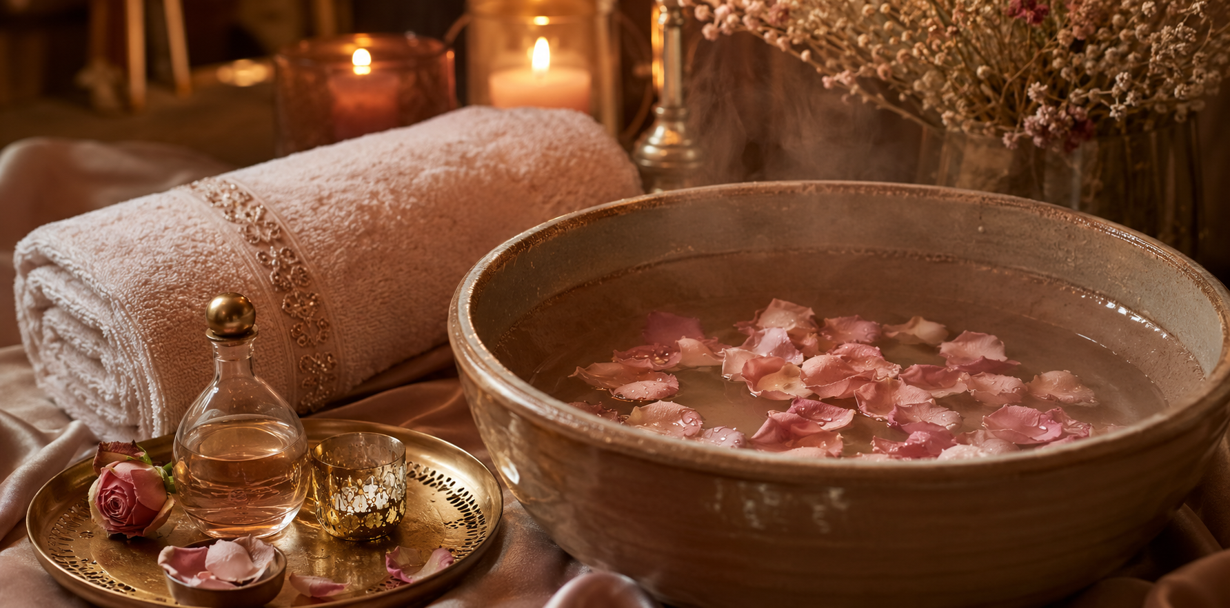 Relaxing foot soak ritual