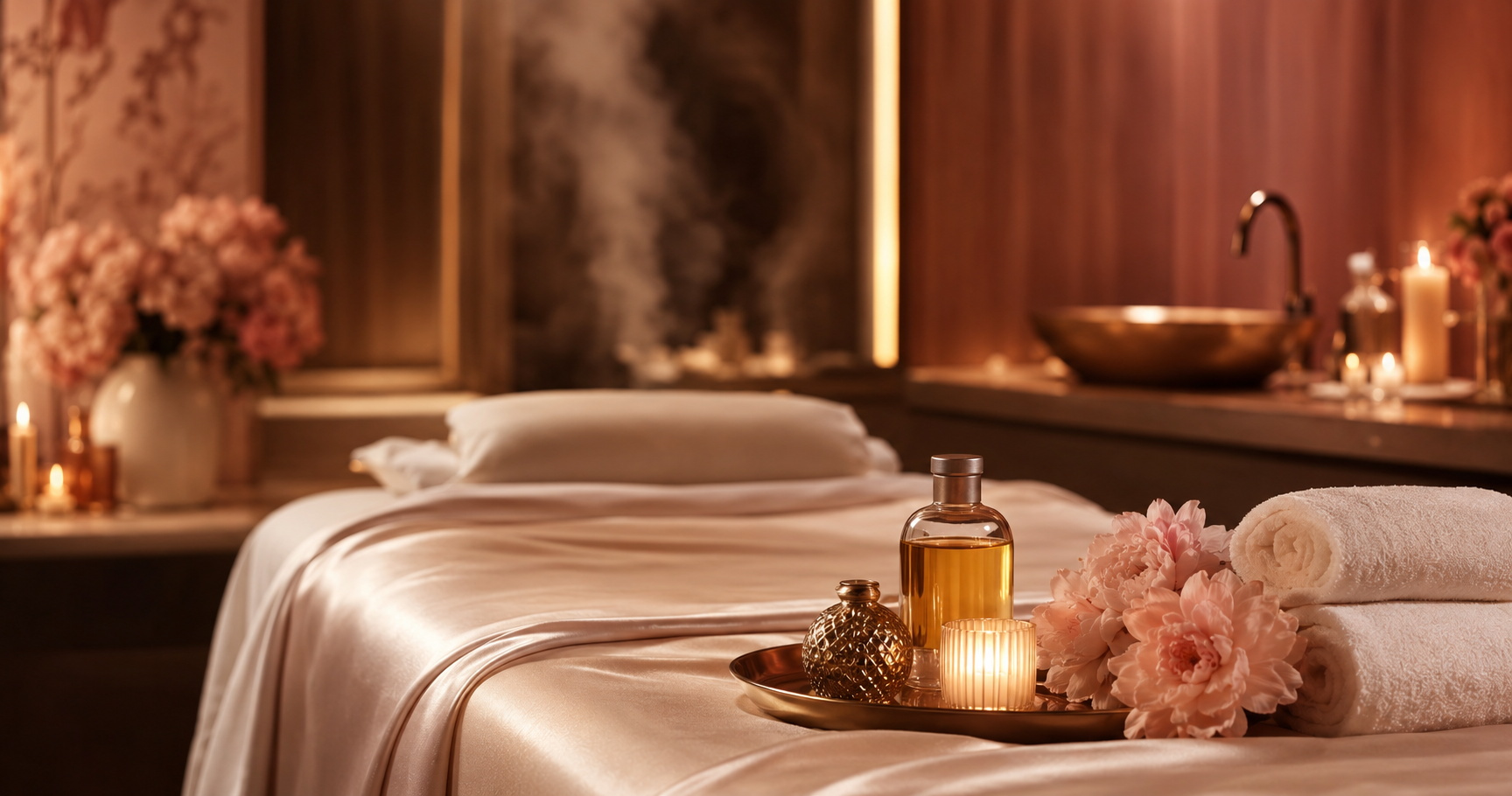 Villux treatment room prepared for a guest