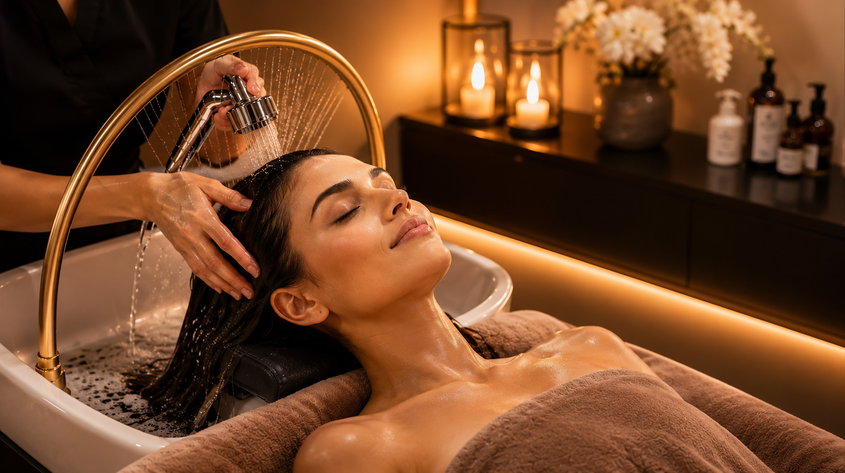 Japanese Head Spa water ritual