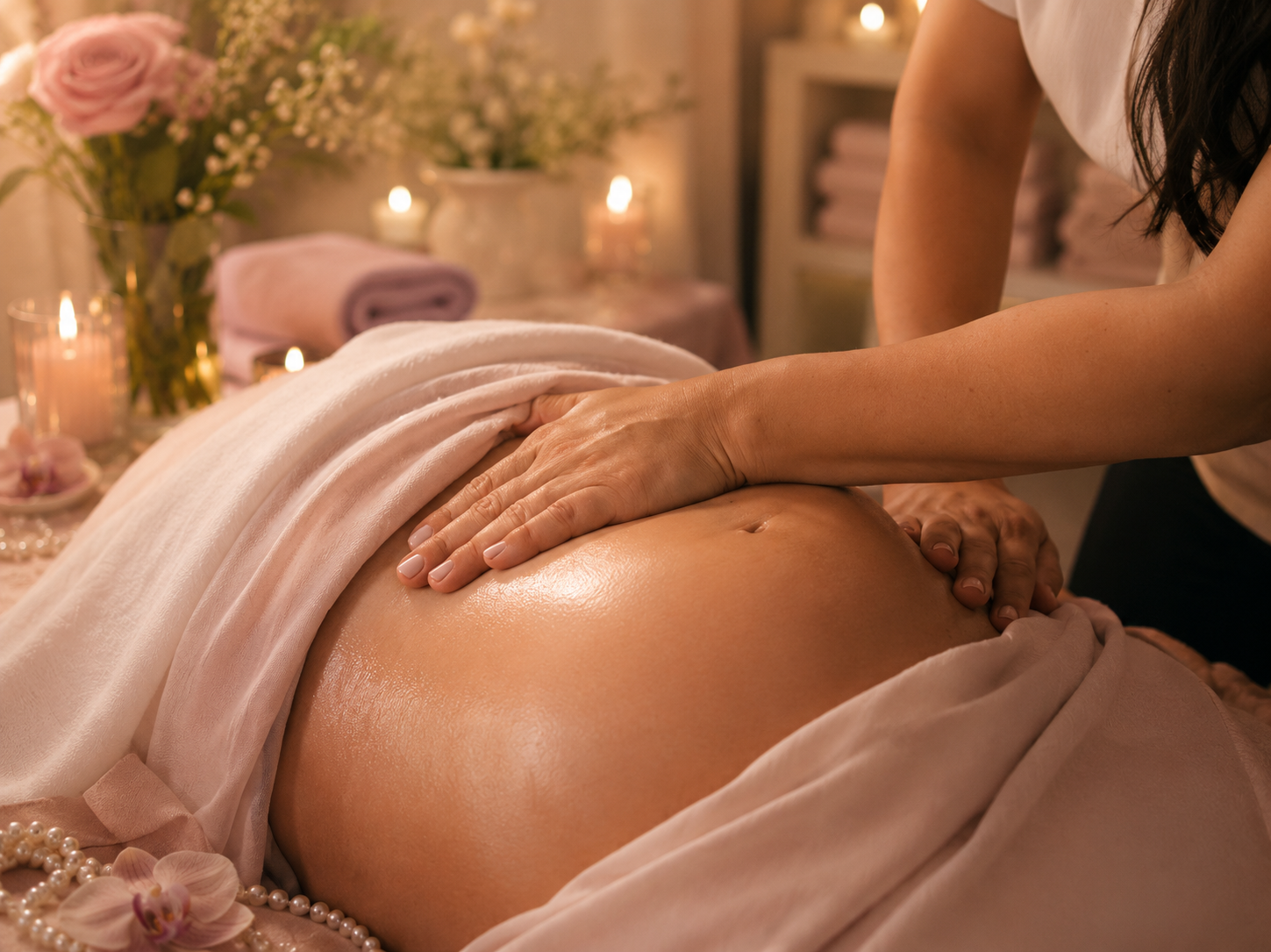 Gentle pregnancy massage at Villux Therapy